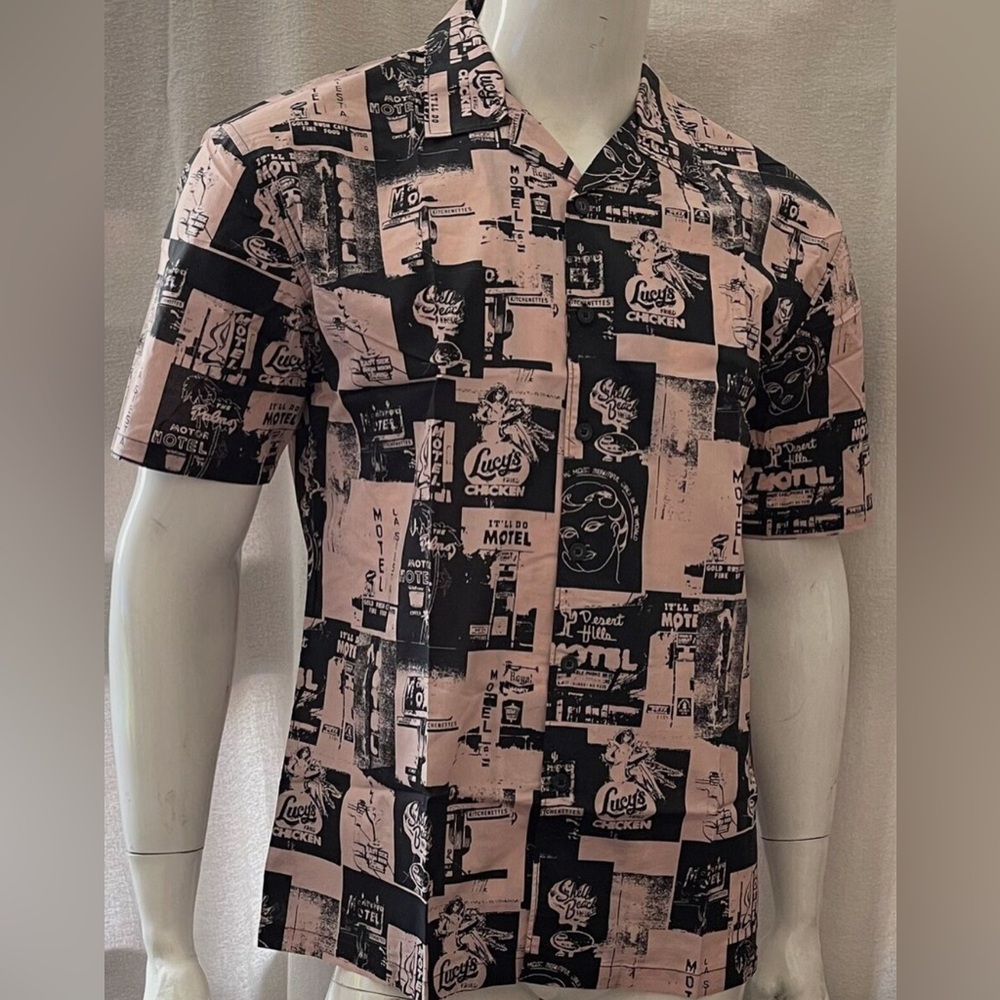 LOST MEN’S BEACH BLVD SS WOVEN COLOR NUDE